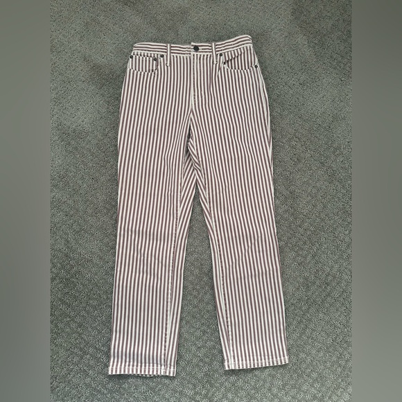 Madewell The High-Rise Slim Boyjean in Luca Stripe - Size 26 - Picture 5 of 16